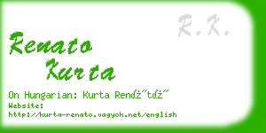 renato kurta business card